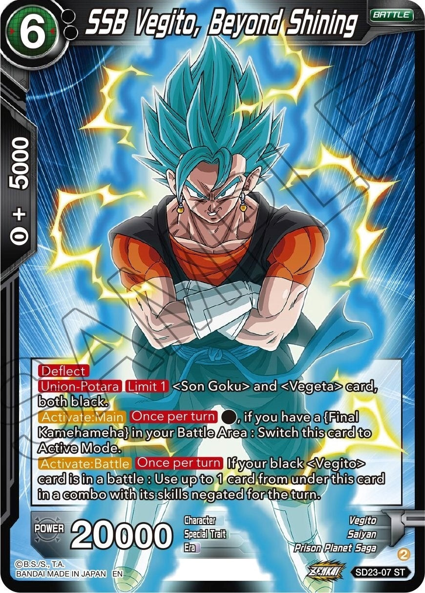Image for SSB Vegito, Beyond Shining (Critical Blow) (SD23-07) - Dragon Ball Super: Masters