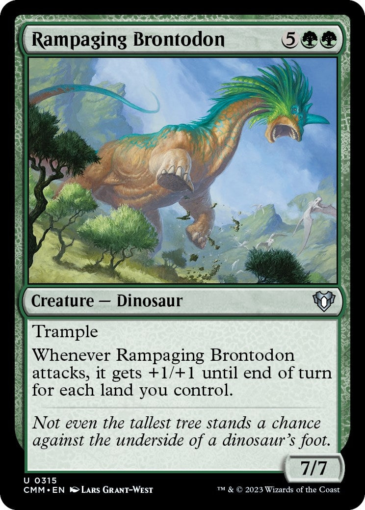 Image for Rampaging Brontodon (Commander Masters) (315) - Magic: The Gathering