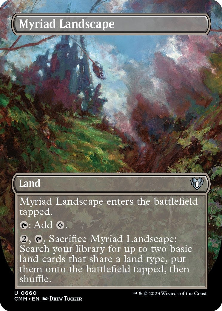 Image for Myriad Landscape (Borderless) (Commander Masters) (660) - Magic: The Gathering