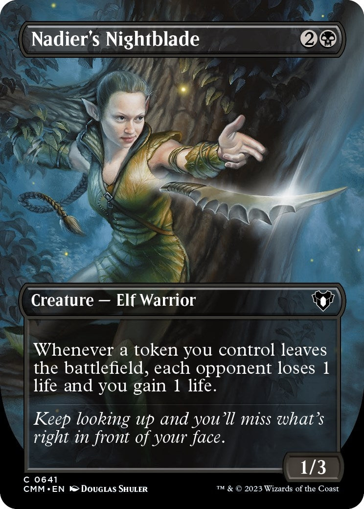 Image for Nadier's Nightblade (Borderless) (Commander Masters) (641) - Magic: The Gathering