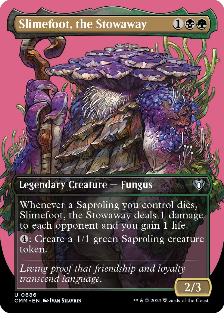 Image for Slimefoot, the Stowaway (Borderless) (Commander Masters) (686) - Magic: The Gathering