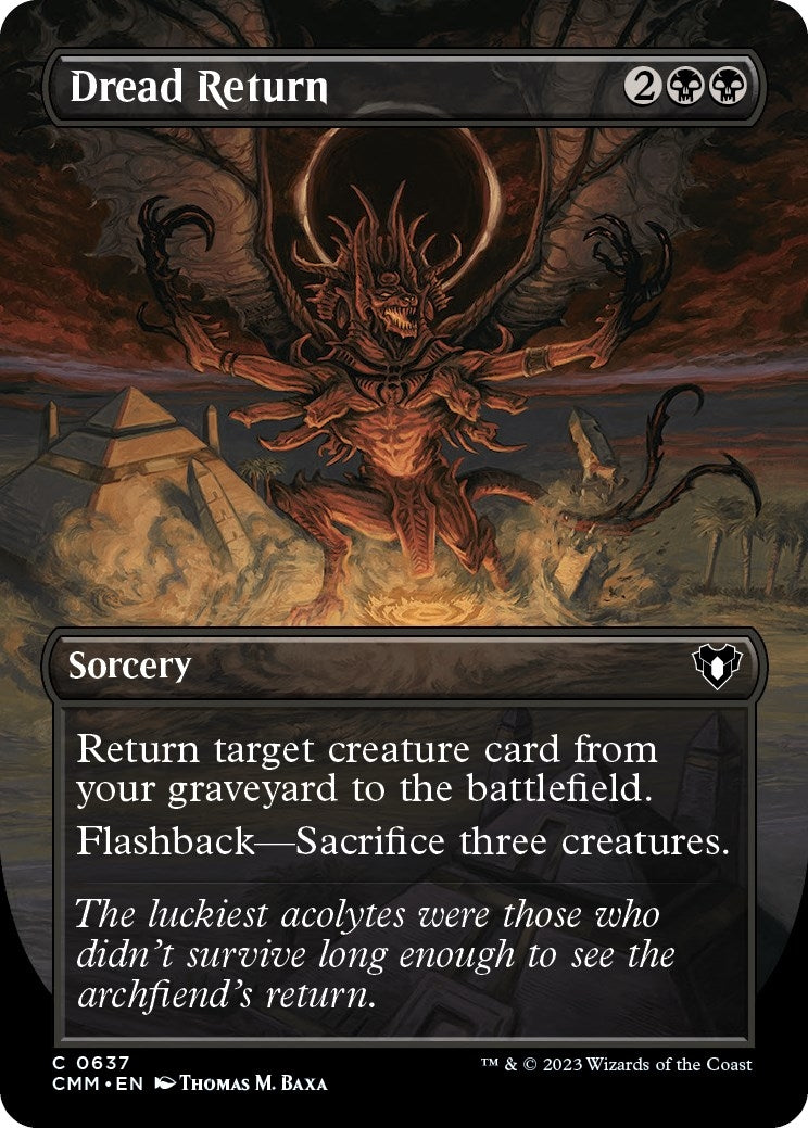 Image for Dread Return (Borderless) (Commander Masters) (637) - Magic: The Gathering