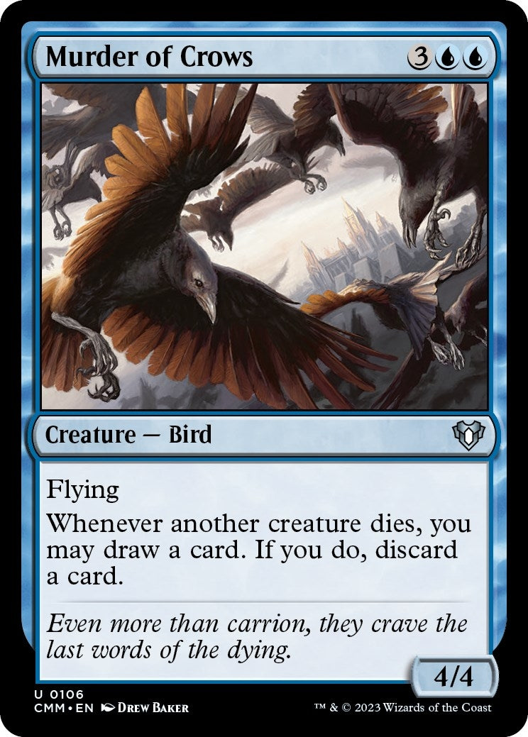 Image for Murder of Crows (Commander Masters) (106) - Magic: The Gathering