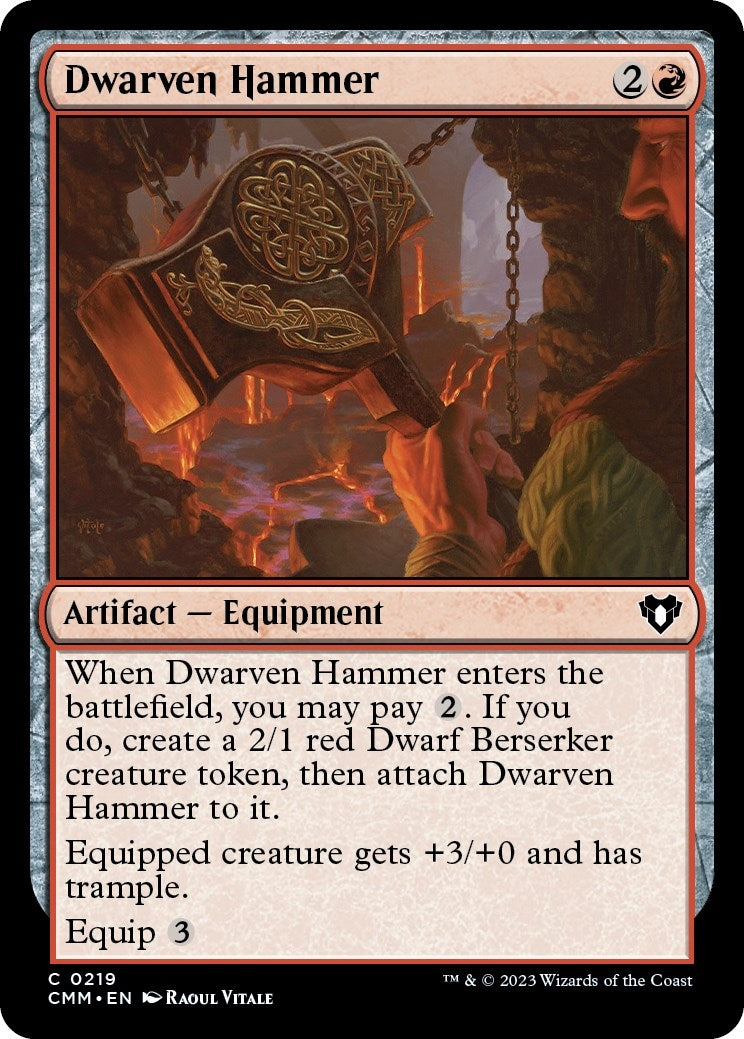 Image for Dwarven Hammer (Commander Masters) (219) - Magic: The Gathering