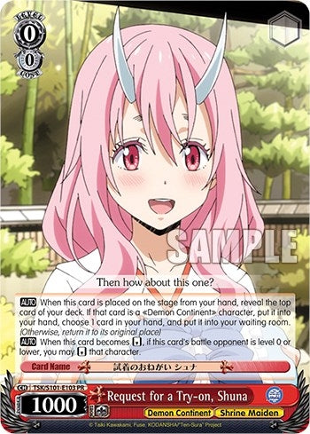 Image for Request for a Try-on, Shuna (That Time I Got Reincarnated as a Slime Vol.3) (TSK/S101-E103) - Weiss Schwarz