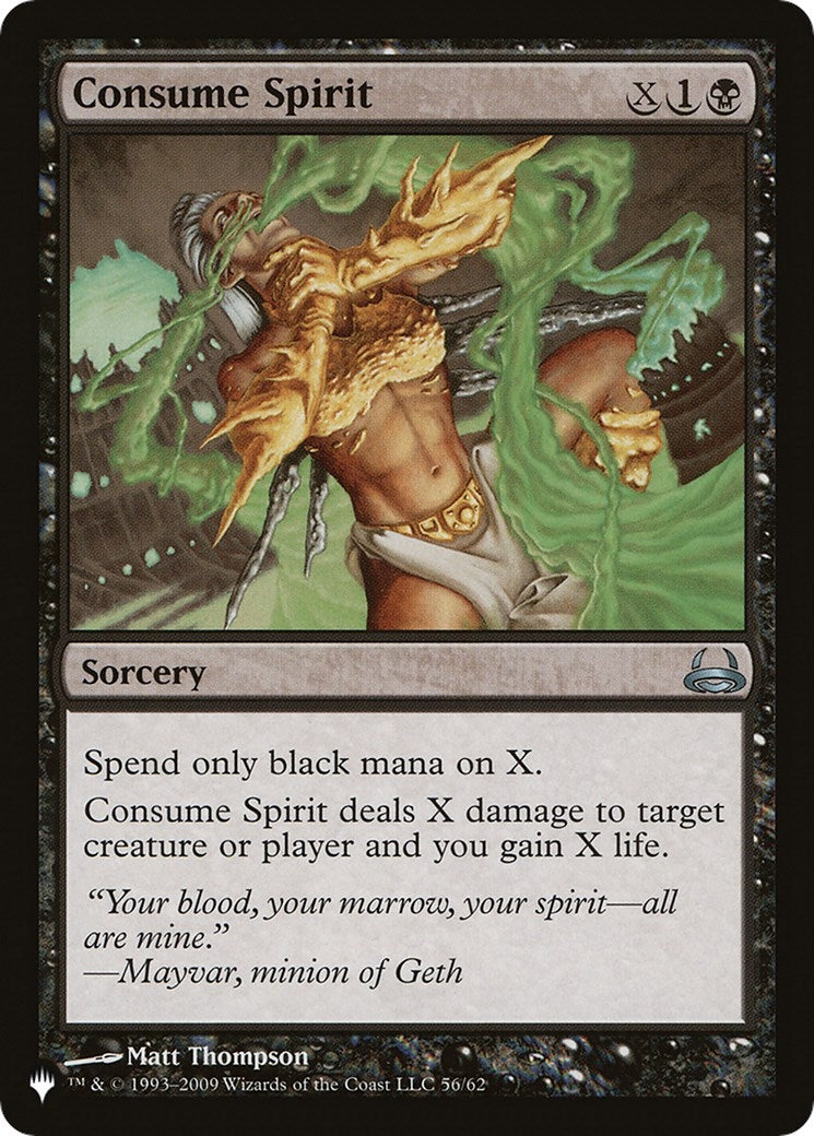 Image for Consume Spirit (The List Reprints) (56/62) - Magic: The Gathering