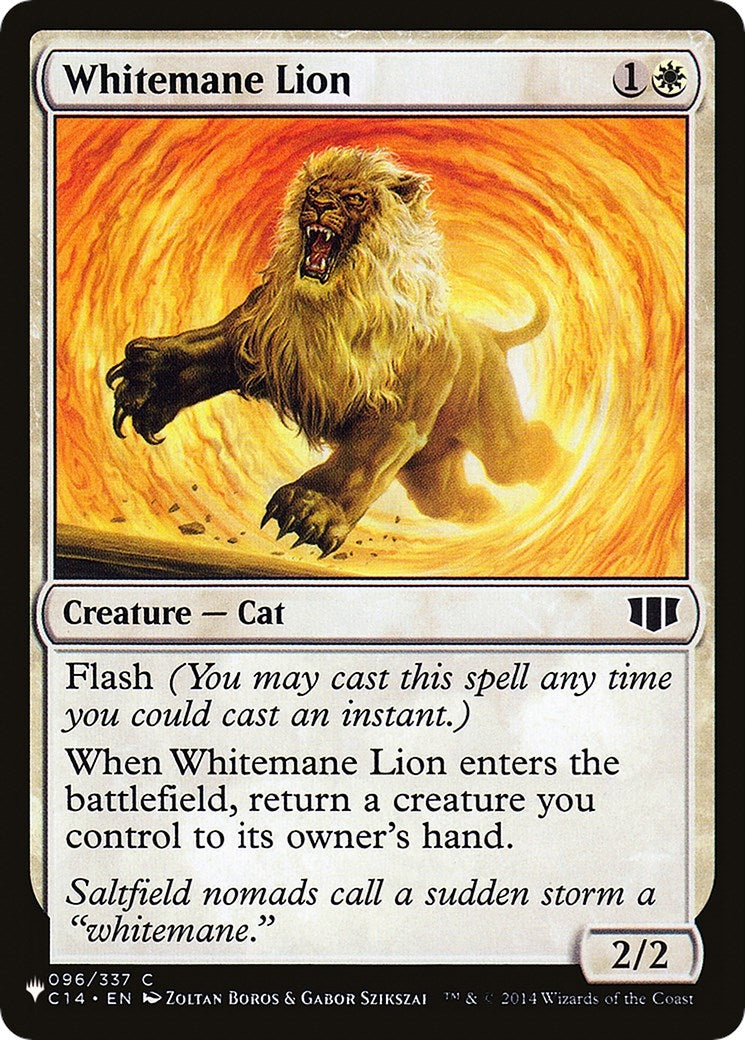 Image for Whitemane Lion (C14) (The List Reprints) (096/337) - Magic: The Gathering
