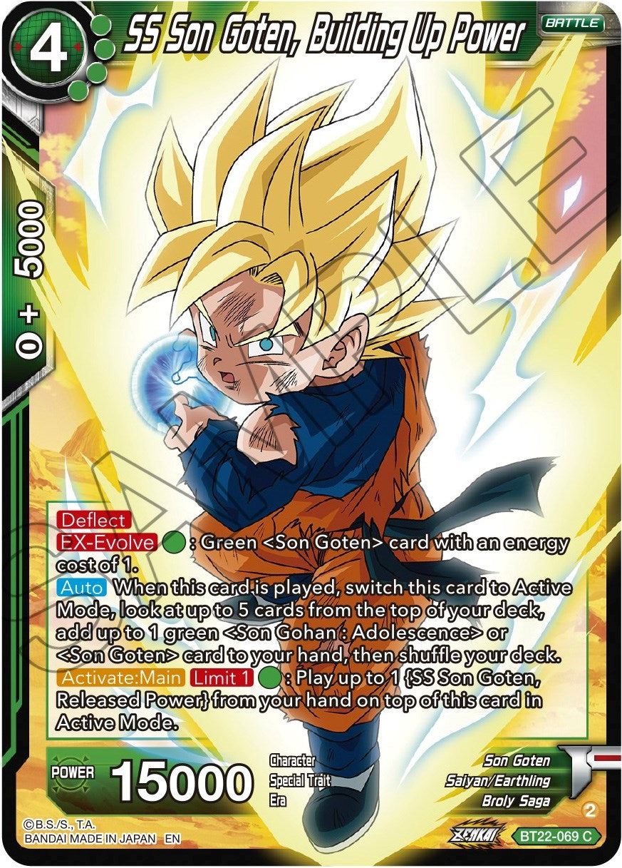 Image for SS Son Goten, Building Up Power (Critical Blow) (BT22-069) - Dragon Ball Super: Masters