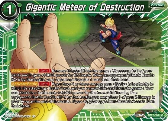 Image for Gigantic Meteor of Destruction (Critical Blow) (BT22-060) - Dragon Ball Super: Masters