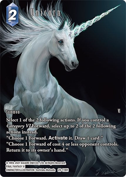 Image for Unicorn (Full Art) (Dawn of Heroes) (20-118H) - Final Fantasy TCG