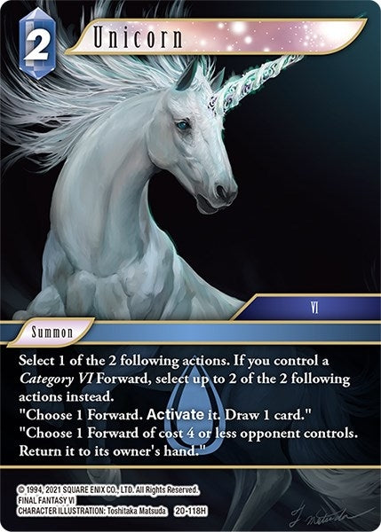 Image for Unicorn (Dawn of Heroes) (20-118H) - Final Fantasy TCG
