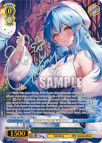Image for City Lights and the Winter Streets, Yukihana Lamy (SSP) (hololive production Vol.2) (HOL/W104-E110SSP SSP) - Weiss Schwarz