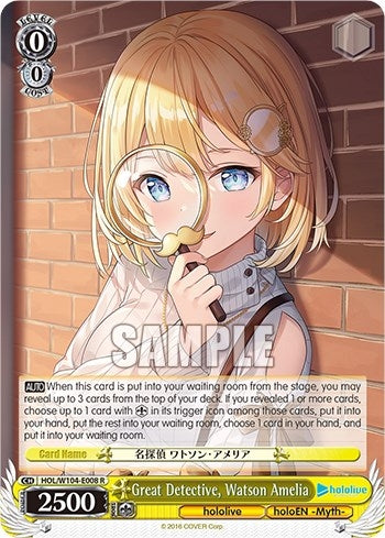 Image for Great Detective, Watson Amelia (hololive production Vol.2) (HOL/W104-E008 R) - Weiss Schwarz