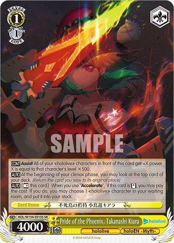 Image for Pride of the Phoenix, Takanashi Kiara (SR) (hololive production Vol.2) (HOL/W104-E010 SR) - Weiss Schwarz
