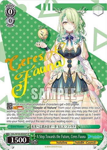 Image for A Step Towards the Future, Ceres Fauna (SP) (hololive production Vol.2) (HOL/W104-E044SP SP) - Weiss Schwarz