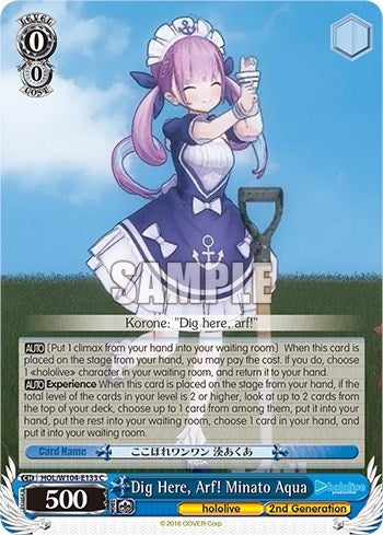 Image for Dig Here, Arf! Minato Aqua (hololive production Vol.2) (HOL/W104-E133 C) - Weiss Schwarz