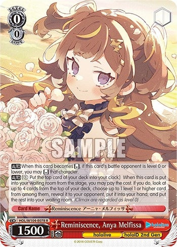 Image for Reminiscence, Anya Melfissa (hololive production Vol.2) (HOL/W104-E078 R) - Weiss Schwarz