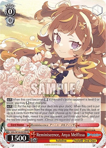 Image for Reminiscence, Anya Melfissa (SR) (hololive production Vol.2) (HOL/W104-E078S SR) - Weiss Schwarz