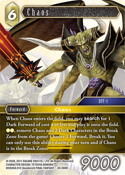 Image for Chaos (Dawn of Heroes) (20-069H) - Final Fantasy TCG