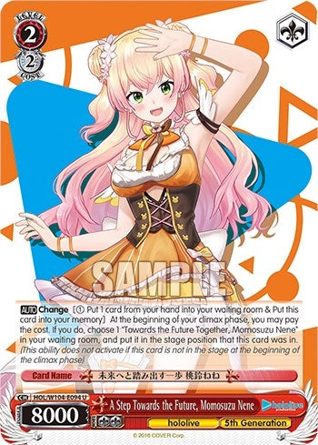 Image for A Step Towards the Future, Momosuzu Nene (hololive production Vol.2) (HOL/W104-E094 U) - Weiss Schwarz