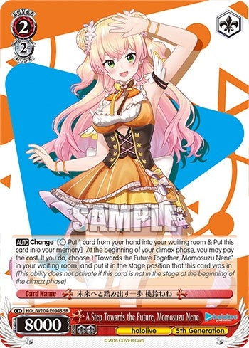 Image for A Step Towards the Future, Momosuzu Nene (SR) (hololive production Vol.2) (HOL/W104-E094S SR) - Weiss Schwarz