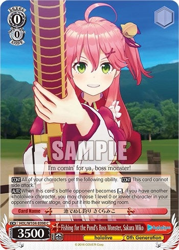 Image for Fishing for the Pond's Boss Monster, Sakura Miko (hololive production Vol.2) (HOL/W104-E098 C) - Weiss Schwarz