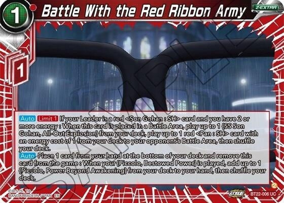 Image for Battle With the Red Ribbon Army (Critical Blow) (BT22-006) - Dragon Ball Super: Masters