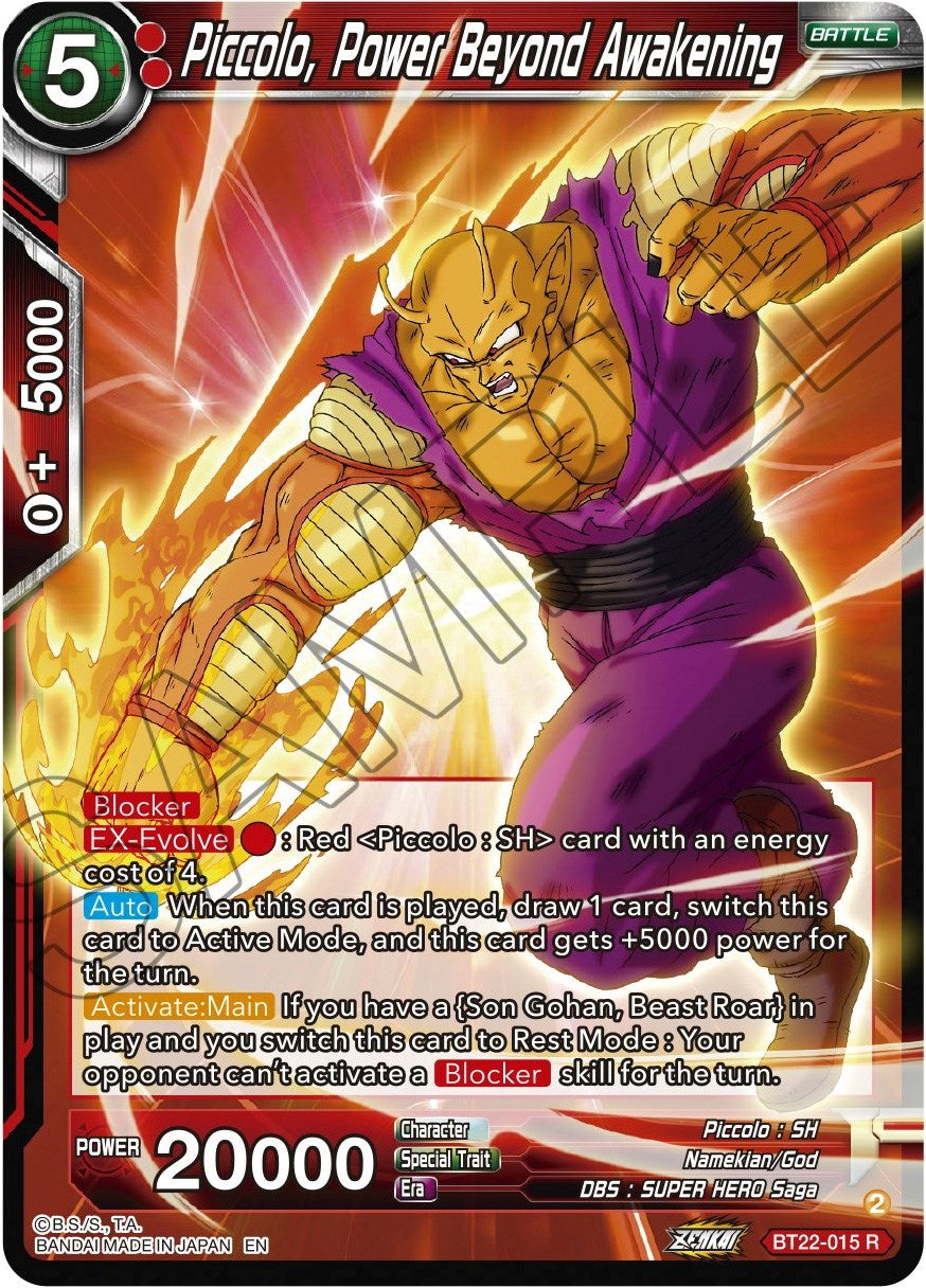 Image for Piccolo, Power Beyond Awakening (Critical Blow) (BT22-015) - Dragon Ball Super: Masters
