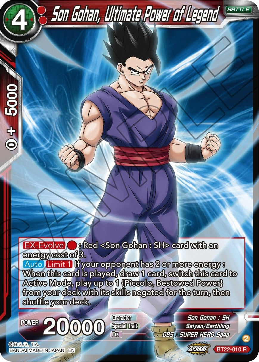 Image for Son Gohan, Ultimate Power of Legend (Critical Blow) (BT22-010) - Dragon Ball Super: Masters