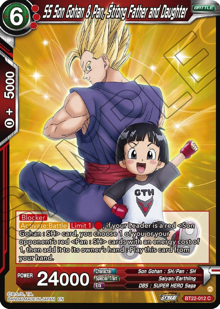 Image for SS Son Gohan & Pan, Strong Father and Daughter (Critical Blow) (BT22-012) - Dragon Ball Super: Masters