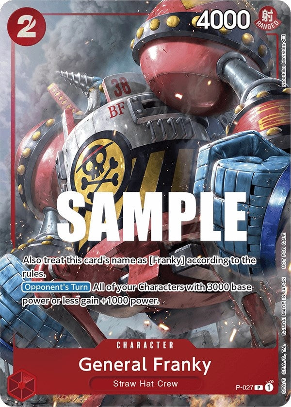Image for General Franky (Event Pack Vol. 2) (One Piece Promotion Cards) (P-027) - One Piece Card Game
