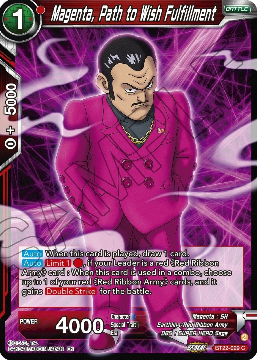 Image for Magenta, Path to Wish Fulfillment (Critical Blow) (BT22-029) - Dragon Ball Super: Masters