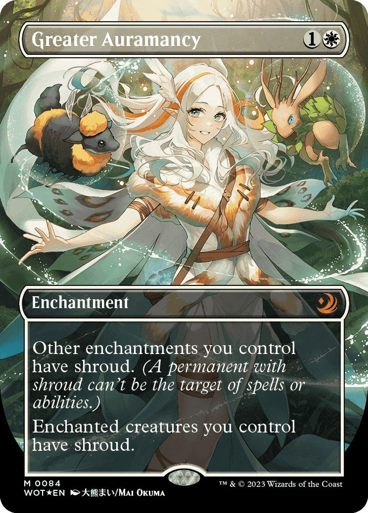 Image for Greater Auramancy (Anime Borderless) (Confetti Foil) (Wilds of Eldraine: Enchanting Tales) (84) - Magic: The Gathering