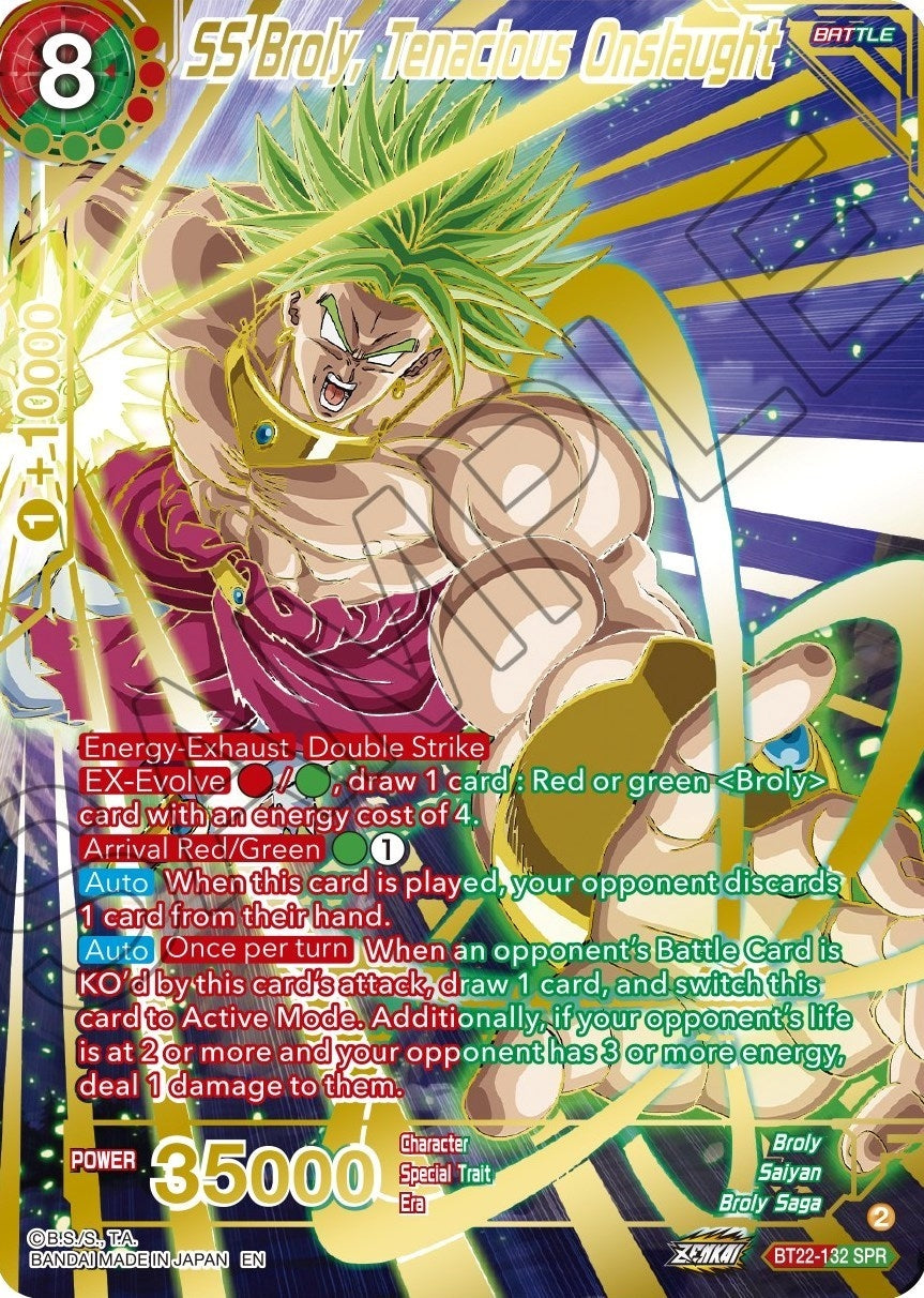 Image for SS Broly, Tenacious Onslaught (SPR) (Critical Blow) (BT22-132) - Dragon Ball Super: Masters