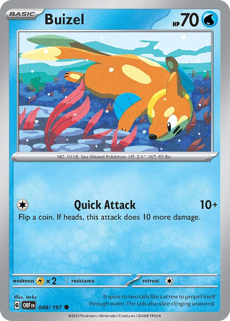 Image for Buizel (SV03: Obsidian Flames) (048/197) - Pokemon