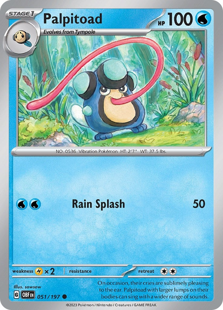 Image for Palpitoad (SV03: Obsidian Flames) (051/197) - Pokemon