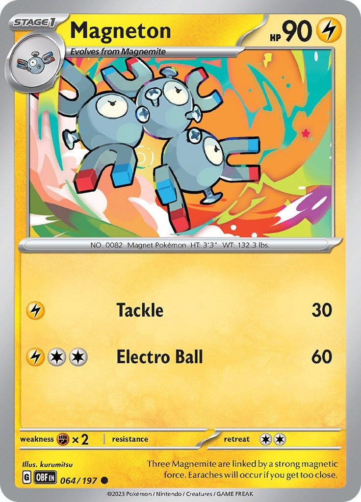 Image for Magneton (SV03: Obsidian Flames) (064/197) - Pokemon