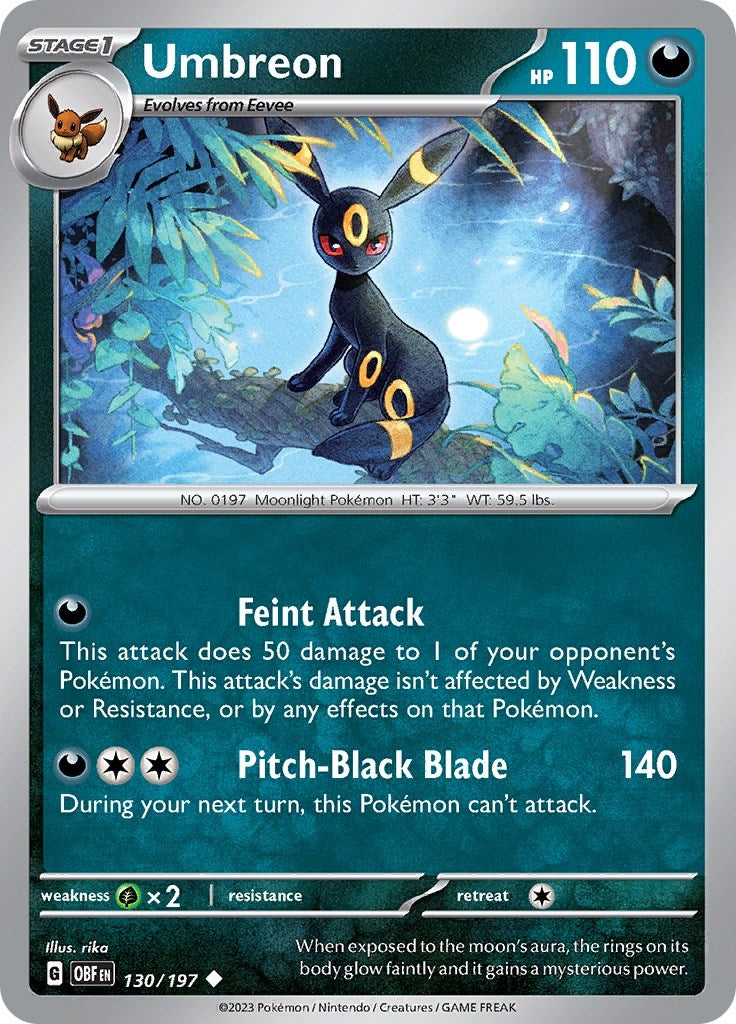 Image for Umbreon (SV03: Obsidian Flames) (130/197) - Pokemon