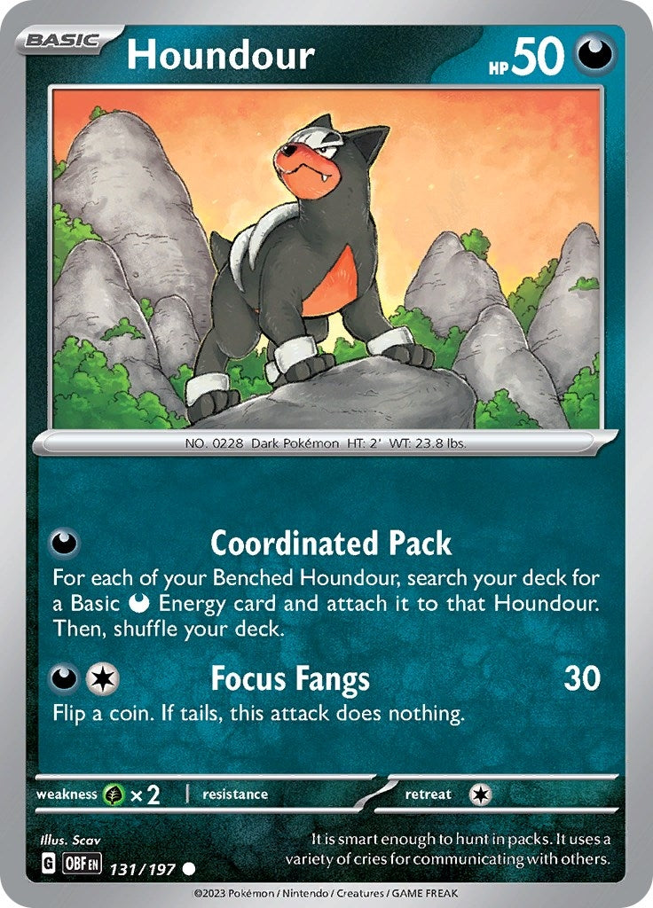 Image for Houndour (SV03: Obsidian Flames) (131/197) - Pokemon