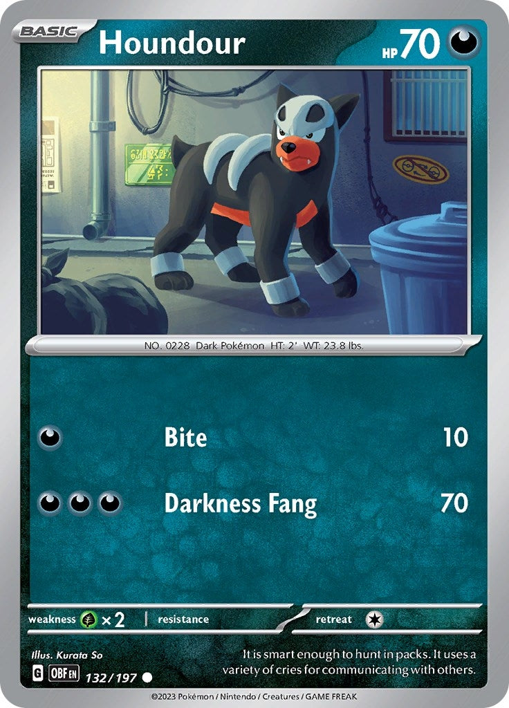 Image for Houndour (SV03: Obsidian Flames) (132/197) - Pokemon