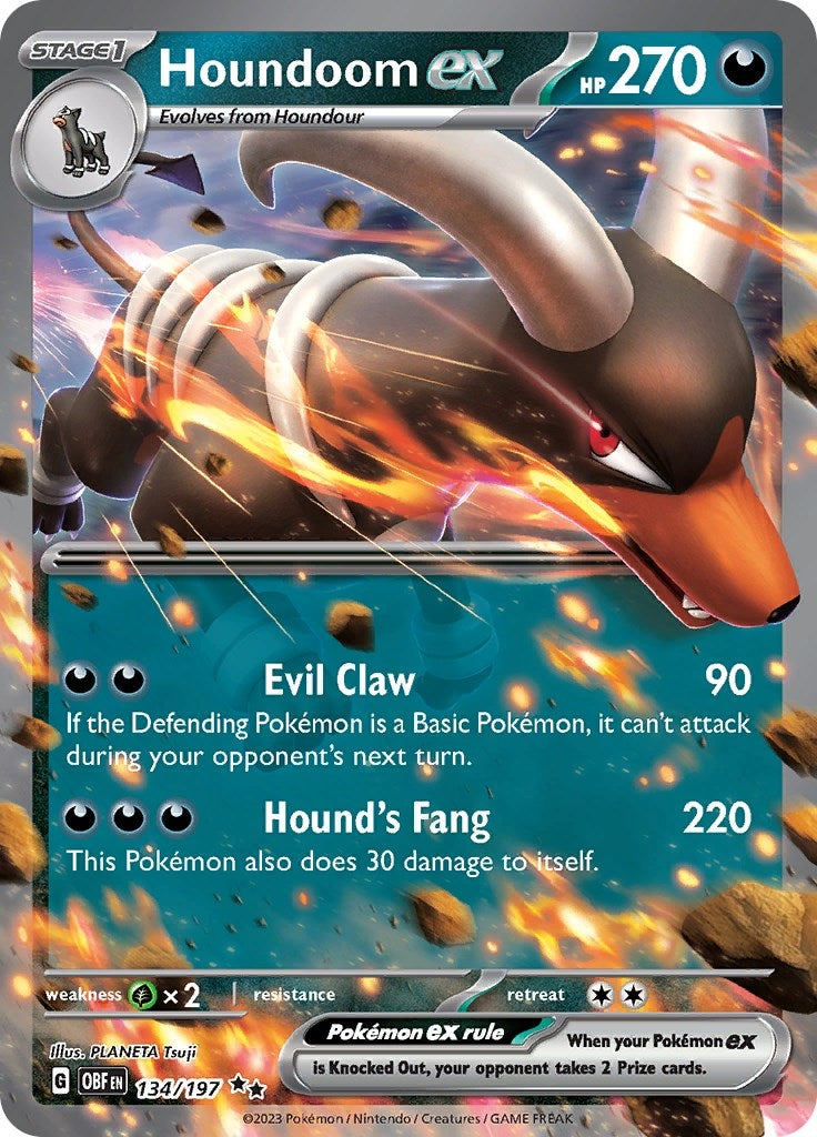 Image for Houndoom ex (SV03: Obsidian Flames) (134/197) - Pokemon