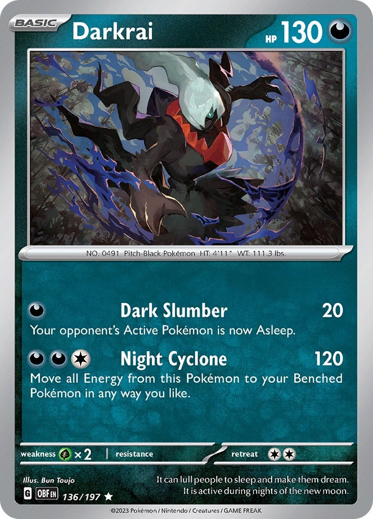 Image for Darkrai (SV03: Obsidian Flames) (136/197) - Pokemon