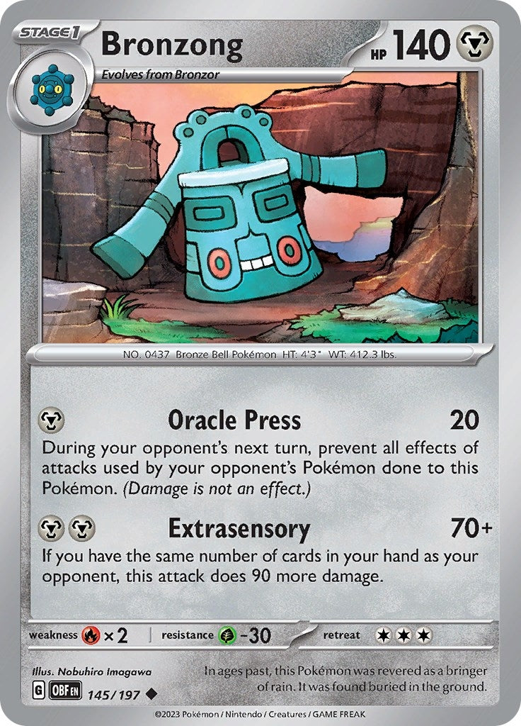 Image for Bronzong (SV03: Obsidian Flames) (145/197) - Pokemon