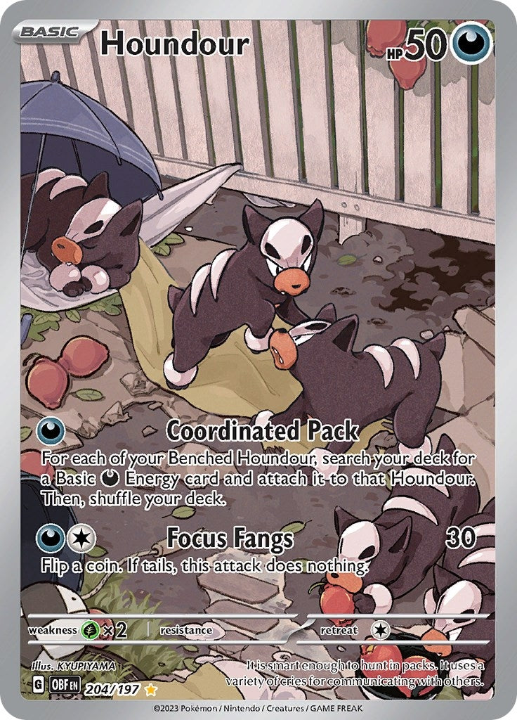 Image for Houndour (SV03: Obsidian Flames) (204/197) - Pokemon
