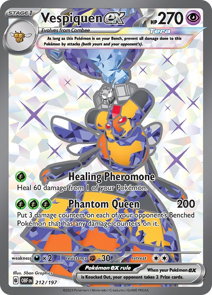 Image for Vespiquen ex (SV03: Obsidian Flames) (212/197) - Pokemon