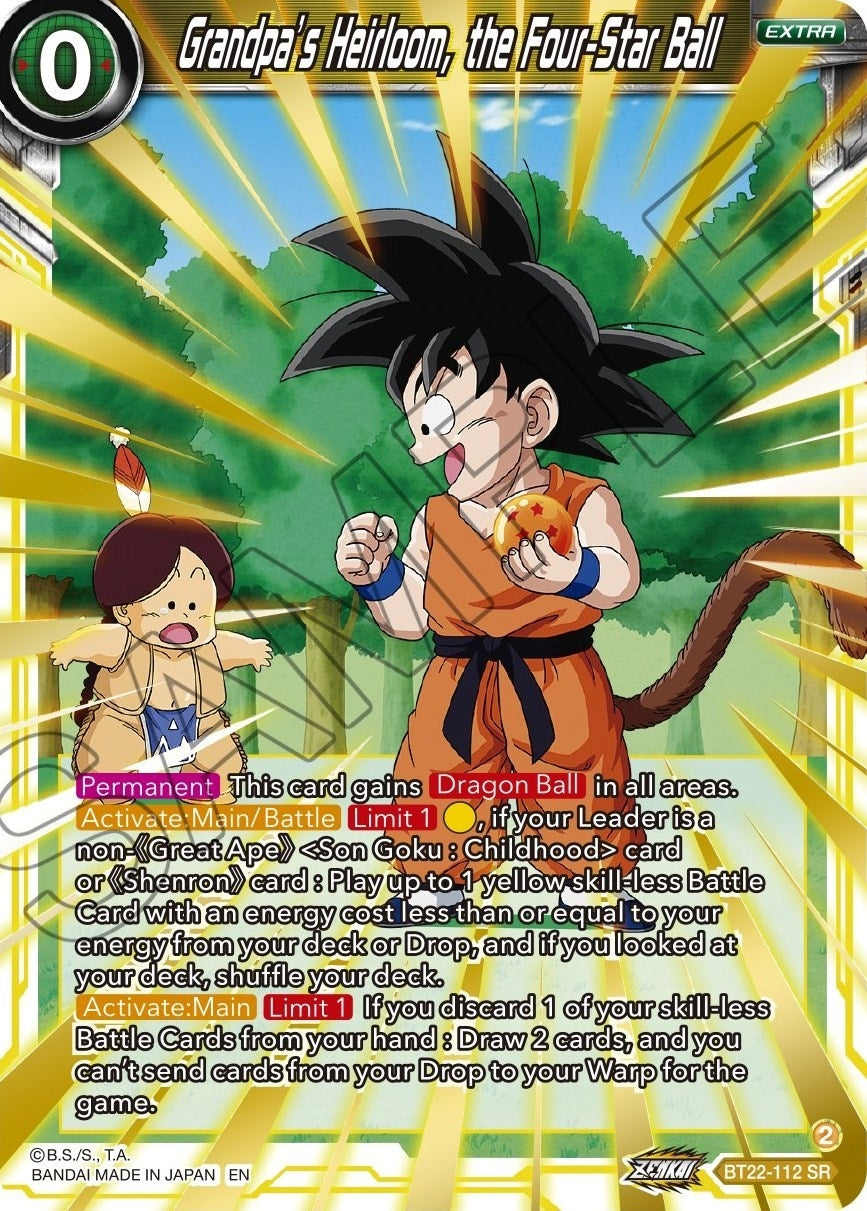 Image for Grandpa's Heirloom, the Four-Star Ball (Critical Blow) (BT22-112) - Dragon Ball Super: Masters