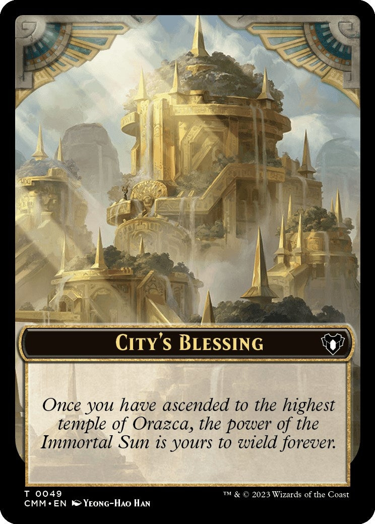 Image for City's Blessing // Emblem - Teferi, Temporal Archmage Double-Sided Token (Commander Masters) (49 // 53) - Magic: The Gathering