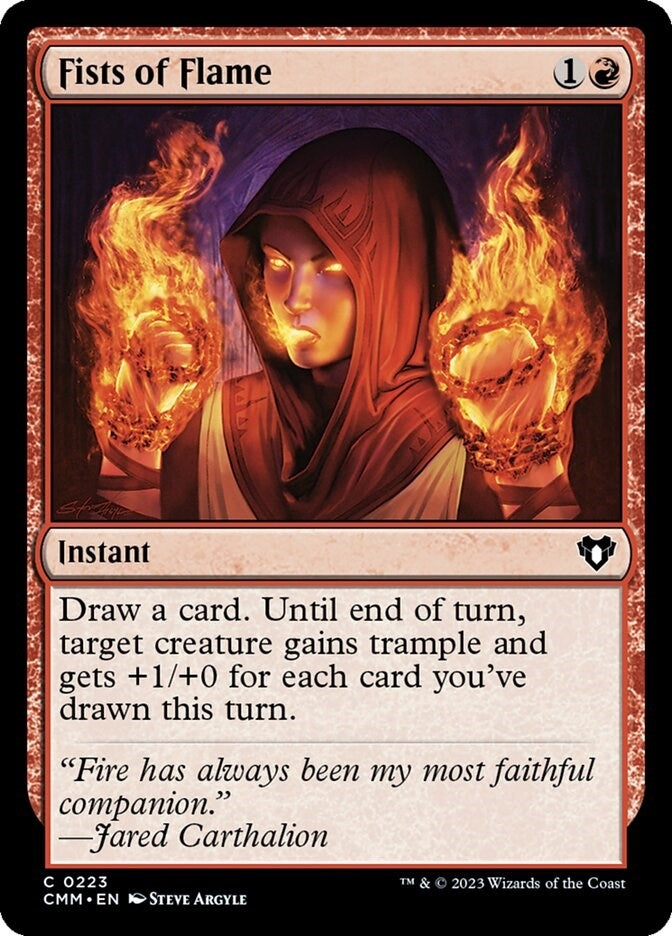 Image for Fists of Flame (Commander Masters) (223) - Magic: The Gathering