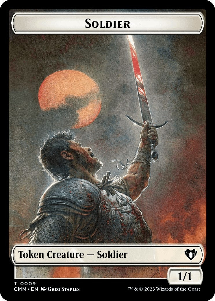 Image for Soldier // Phyrexian Germ Double-Sided Token (Commander Masters) (9 // 16) - Magic: The Gathering