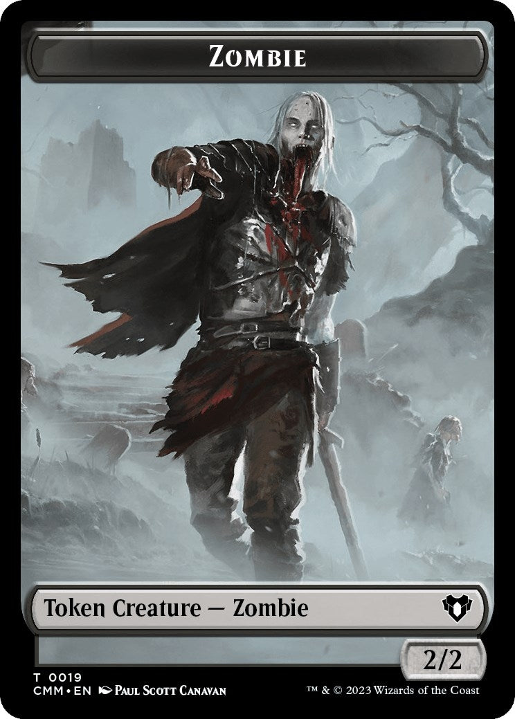 Image for Zombie (0019) // Demon Double-Sided Token (Commander Masters) (19 // 15) - Magic: The Gathering